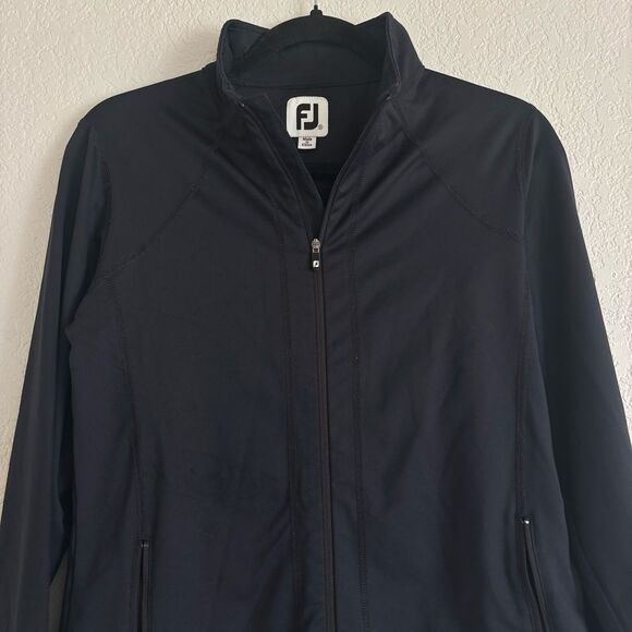 Ladies Golf Athletic FootJoy Black Zip Up Lightweight Jacket Small - Picture 3 of 11